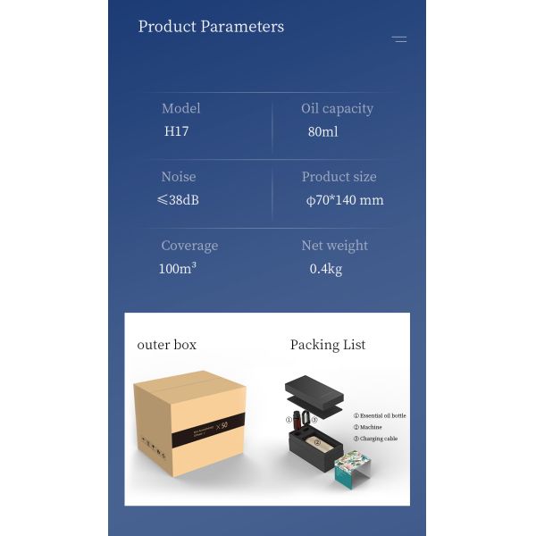 Eco Friendly Car Aroma Scent Machine packaging