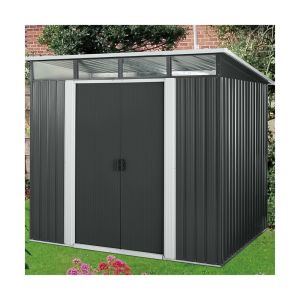 Buy cheap Anthracite Green Pent Roof Metal Shed / Skylight Storage Shed 4x6ft 4x8ft 6x8ft from wholesalers