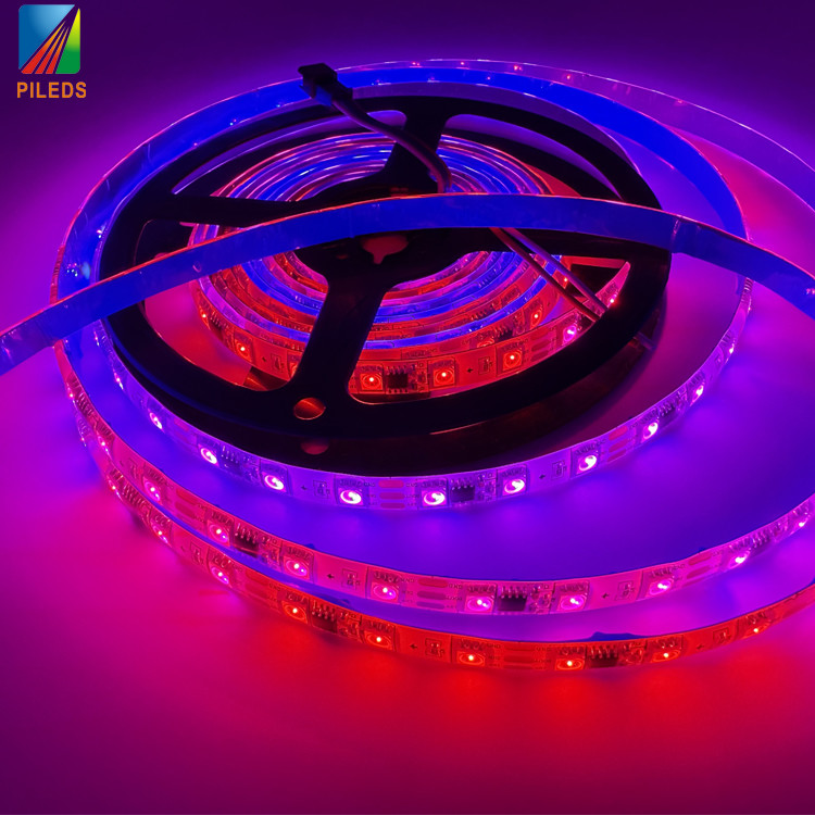 WS2811 Programmable RGB LED Pixel Tape 60 Leds 12V Strip Remote Control Addressable Color for Garden Decoration KTV club