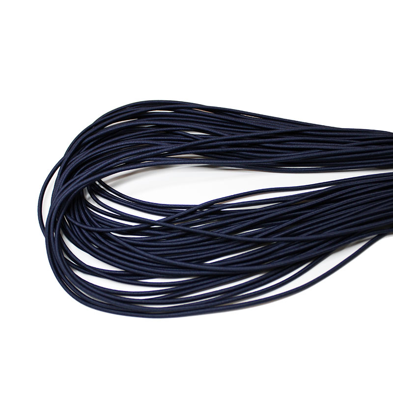 Colored 3mm Polyester Elastic Cord Round Braided Stretching
