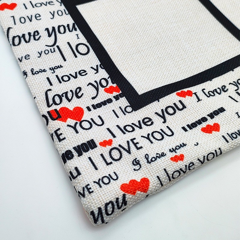Custom Sublimation Lovers Linen Pillow Case For Sublimation Heat Transfer Photo Printing