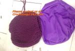 Middle size cotton crochet floor pouffe crochet pouf hassock Ottoman Floor