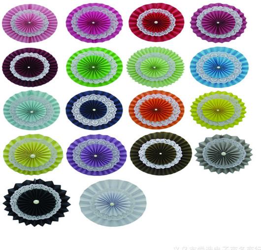 Double paper fan 6 inches 15 cm 8 inches 20 cm 10 inches 25 centimeters 12