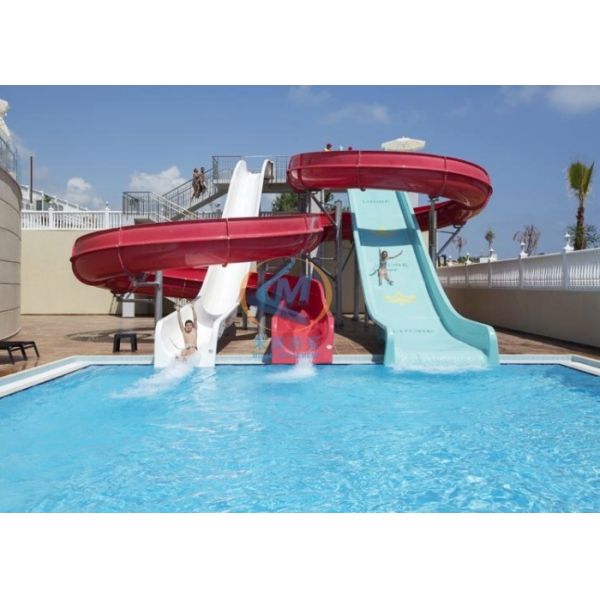 Custom Water Park Slide Fiberglass Material For Indoor Ourtdoor Use