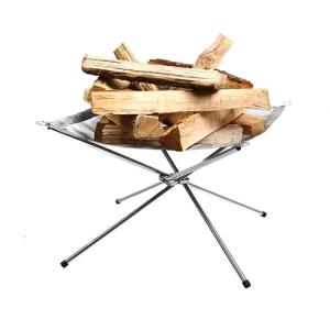Wholesale 42*42cm Foldable Firewood Burning Stand Stainless Steel Portable Outdoor Fire Pit from china suppliers