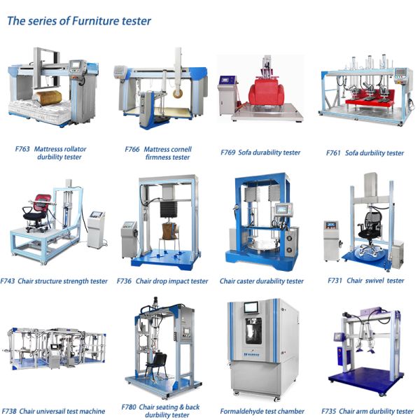 Furniture testing equipment detailed view