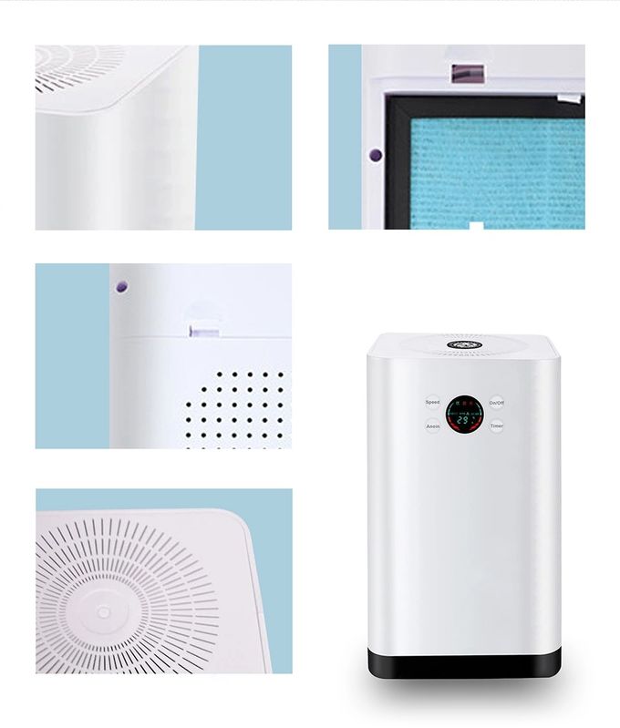 Copper Motor 55W 200M3/H Hepa Filter Air Purifier EMC