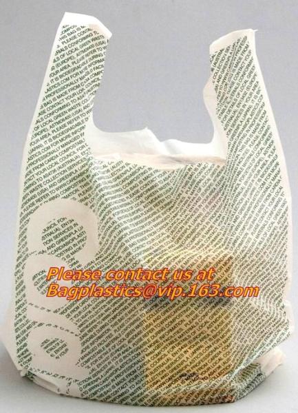 HDPE 100% virgin material transparent, t-shirt bags on roll, plastic t-shirt