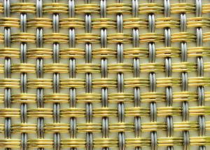 Wholesale Interior Brass Crimped Decorative Woven Wire Mesh ISO9001 4m To 8m from china suppliers