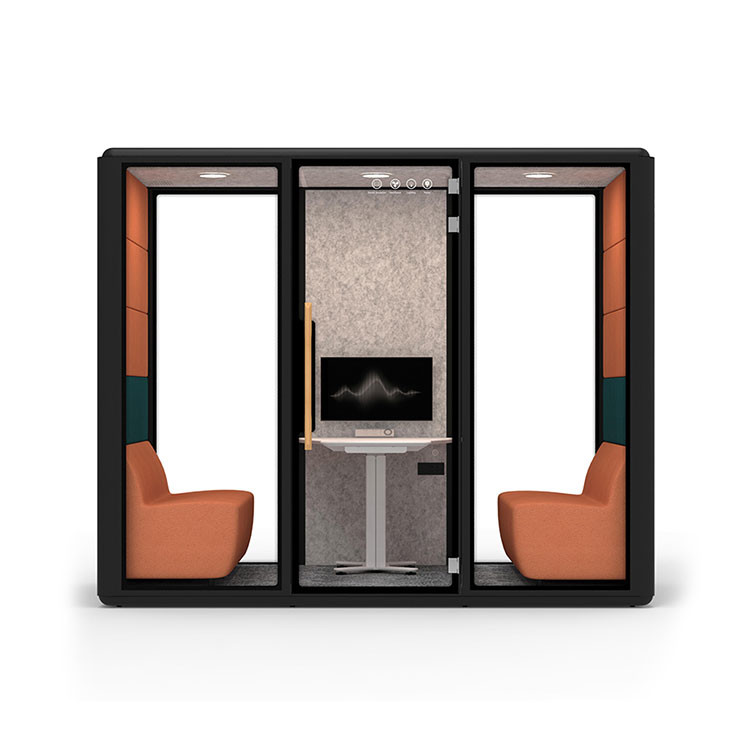 81.6 Inch Glass Soundproof Phone Booth Room 2300HMM Eco Friendly