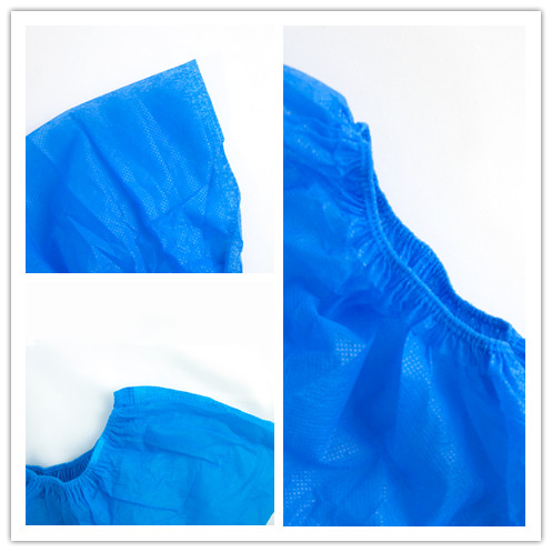 Handmade CPE Blue Disposable Shoe Covers Anti Skid Medical Shoe Protectors
