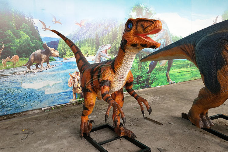 Rainproof Realistic Animatronic Dinosaur , Artificial Dinosaur For Green Park