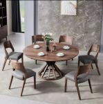5 Star Hotel Restaurant High Quality Solid Wood Round Dinning Table 6-Seat