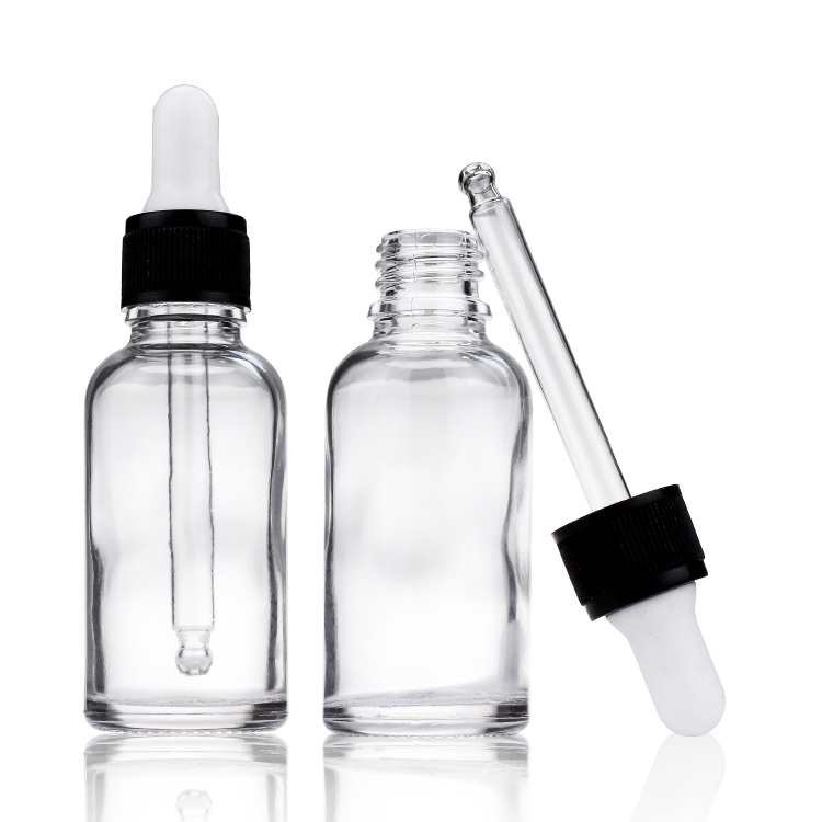 Essential Oil 30ml 1 Oz Clear Glass Dropper Bottles Other Color Customization