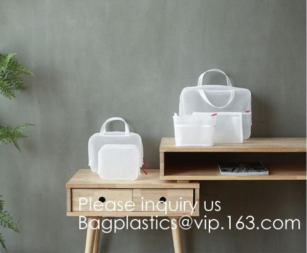 Women Makeup Organizer Pouches Tote Travel Toiletry Bags Transparent PVC