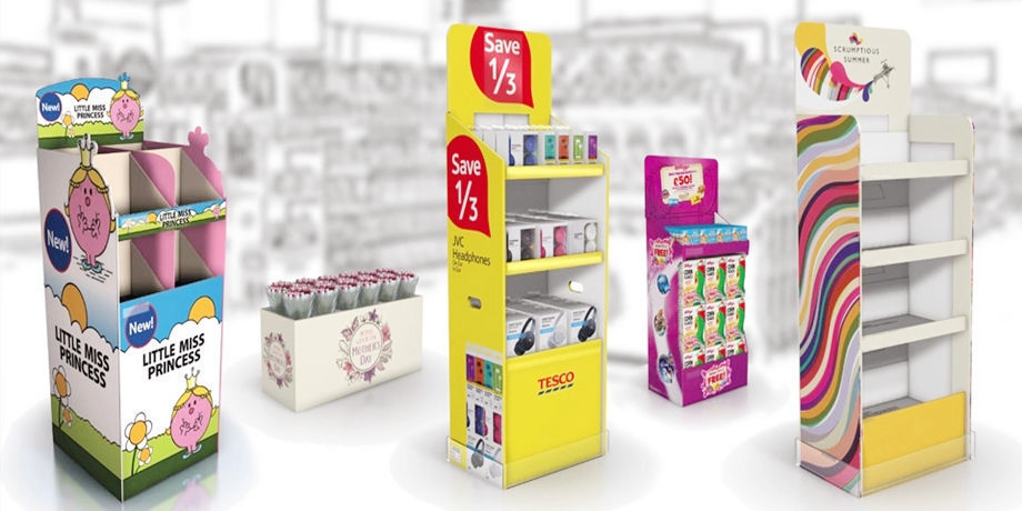 Promotional Temporary Cardboard Paper Half Size Pallet Display 48" Wide For Ladies' Panties