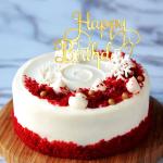 Birthday Cake Topper Set, Double-Sided Glitter, Acrylic Happy Birthday Cake