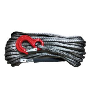 Wholesale 14mm X 30 Meters Synthetic Rope , High Strength Black Braided Winch Rope from china suppliers