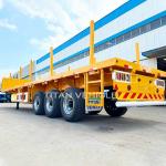 TITAN 3 Axle Flatbed Trailer wilth Columns Wood Log Trailer Timber Trailer Wood