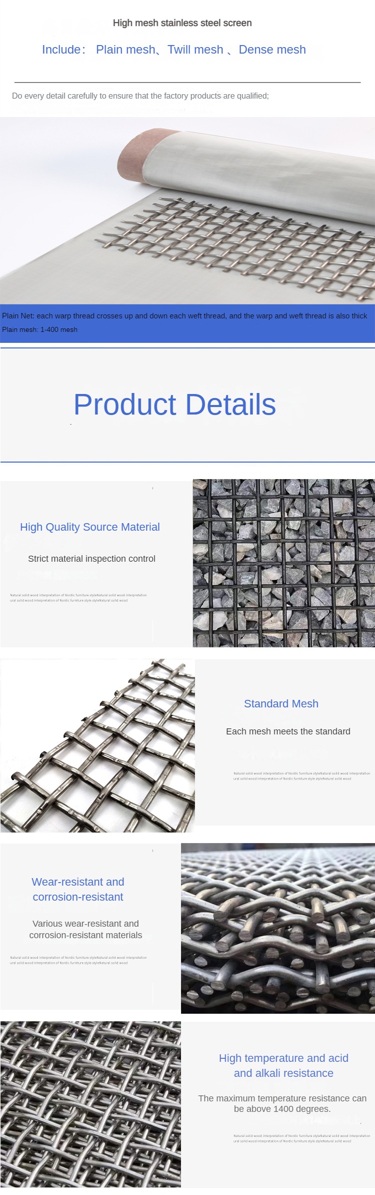 Rust Proof Crimp Woven Wire Mesh Breathable Grain Storage Screen For Corn Wheat Rice Granary
