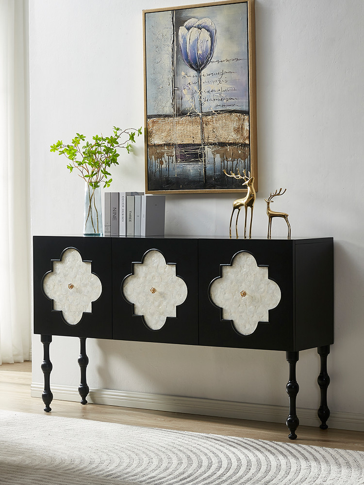 Modern Living Room Cabinets Custom American Solid Wood Shell Decorative Cabinet