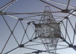CO2 Shielded Arc Welding Metal Power Line Towers , Silver 220 Kv Transmission