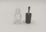 5ml 10ml Cosmetic Nail Polish Bottle Black Brush Cap With High Transparent Body