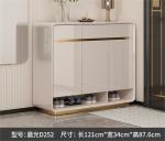 Piano paint entrance door shoe cabinet with shoe changing stool, four doors and