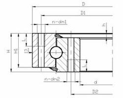 Slewing bearings Single-row 4 Point Contact Ball Slewing Ring Bearing 012.60