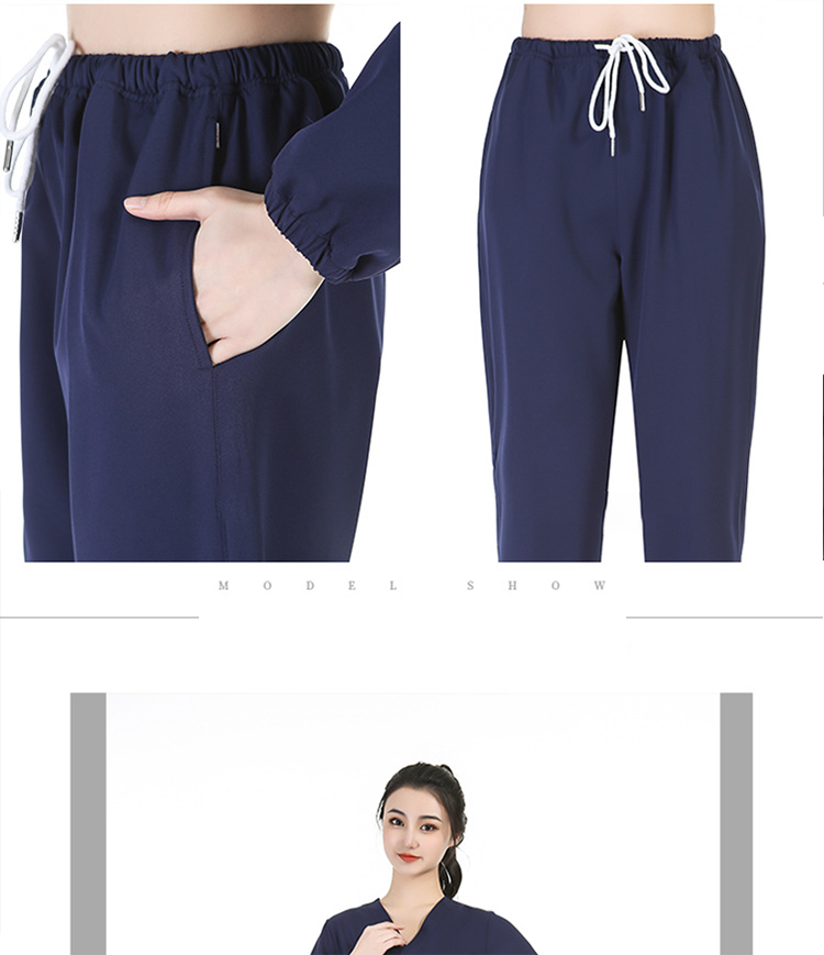 Polyester Spandex Medical Scrubs Uniform for Women and Men in Fashionable Design