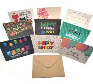 Wholesale Happy Birthday Paper Greeting Card Envelope Sets Recyclable With Offset Printing from china suppliers
