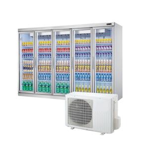 Wholesale 5 Doors Upright Display Fridge For Supermarket / Shopping Mall from china suppliers