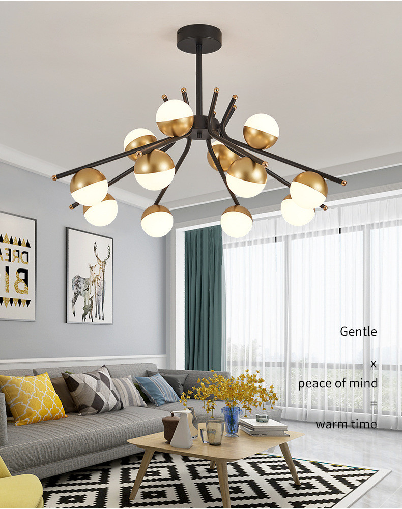 Acrylic Iron D65cm*H48cm Modern Bedroom Pendant Light
