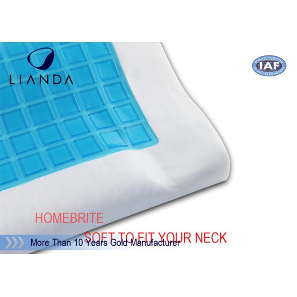 Memory foam cool gel pillow pad pressure relief and temperature regulation