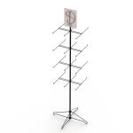 24 Pegs Spinner Rotatable Metal Floor Display Stands In Supermarket
