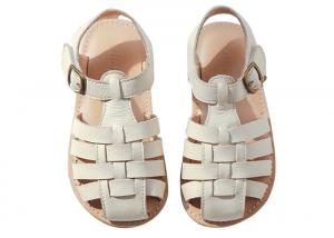 China White Little Girls Princess Dress Shoes Wearproof Leather Sandals Shoes on sale
