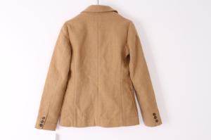 Wholesale 57% Cotton 43% Liene Ladies Casual Khaki Blazer from china suppliers
