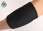 Black Neoprene Elbow Sleeve / Elbow Compression Sleeve For Weightlifting