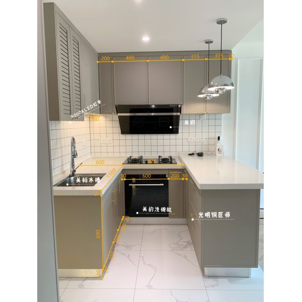Standard Export Packing Customized Storage Kitchen Cabinet Design