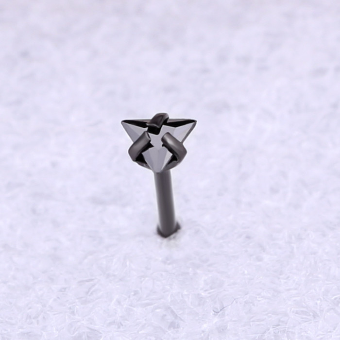 USA Popular Fashion Cubic Zircon Prong Set Labret Piercing Studs