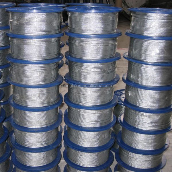 500ft Galvanized Aircraft Cable 500ft Plastic Reels for Cold Heading Steel OEM