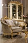 Oval Curio Cabinet 4 Doors Living Room Cabinets With 3 Glass Shelves FJ-138