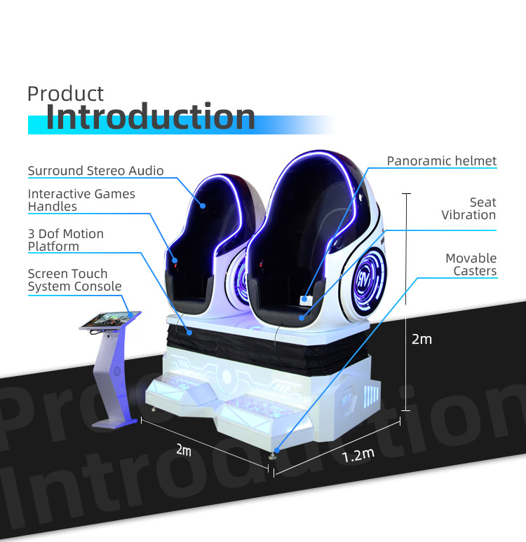 Amusement Park Arcade 9D VR Cinema Egg Chair Roller Coaster Simulator