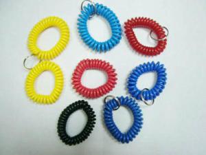 Wholesale Wrist band spring coil wrist band key holder jogging swimming split ring custom colors from china suppliers