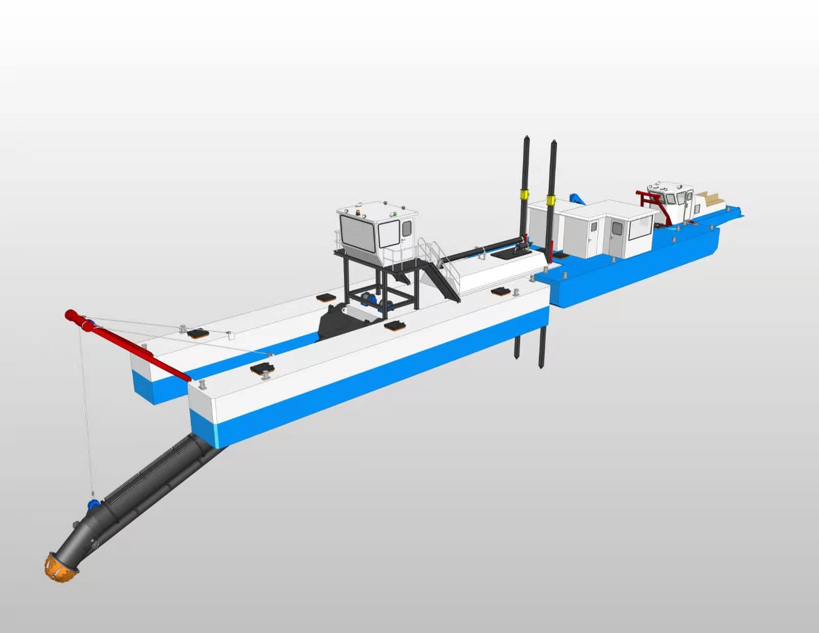 Weichai Diesel Engine Cutter Suction Dredger 14 Inch With Tug Boat