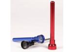 Red Black Small Metal Tobacco Pipe , Hookahs Straight Tube 72mm Length