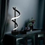 Minimalist Contemporary LED Spiral Table Lamp Rose Gold/Black Aluminum 12W Lamp