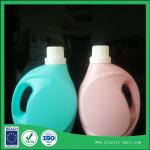 PE 2 L Laundry detergent bottles in pink blue green color treatment pump