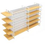 30kg Capacity Miniso Display Rack For Merchandise Display 5Layers Steel Wood
