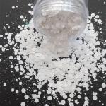 White Chunky Glitter Powder Nail Art 1kg Bag Package Mixes White Color Glitter